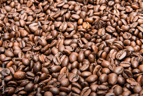 coffee beans background. © ksena32