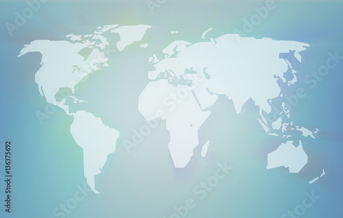 Glitchy World Map Background