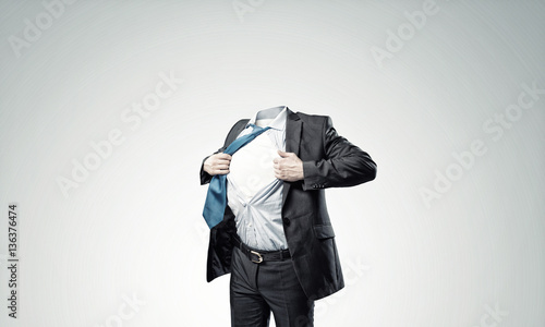 Картината върху платно Headless super businessman