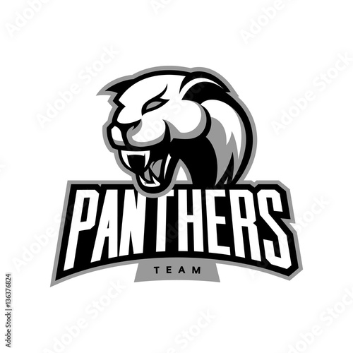 Furious panther sport vector logo concept isolated on white background. Web infographic professional team pictogram.
Premium quality wild animal t-shirt tee print illustration.