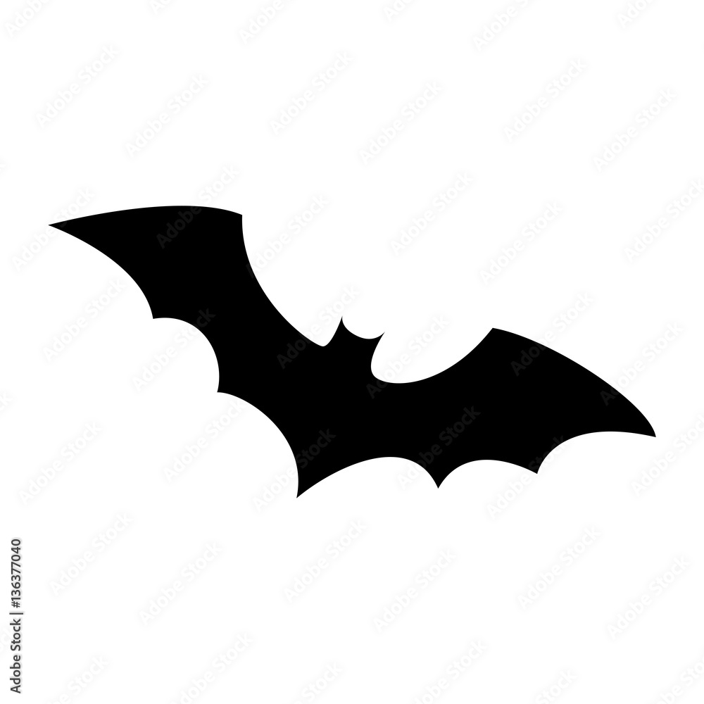 Fototapeta premium bat halloween card icon vector illustration design