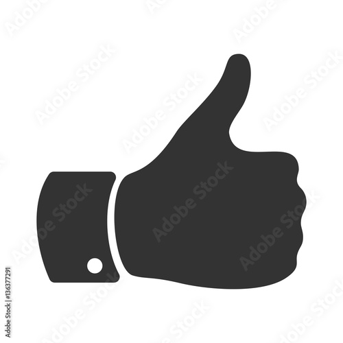 Thumb up symbol. Human hand icon. Sign of Like, good or cool