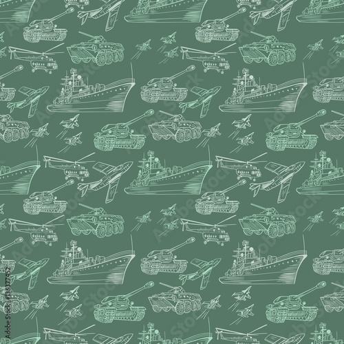 Vector Military Transport Pattern
