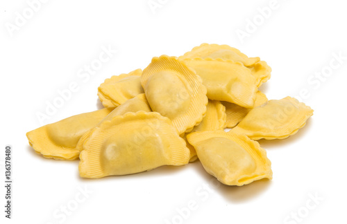 italian Ravioli pasta isolated