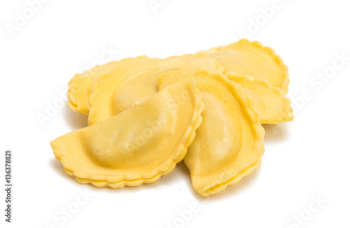 italian Ravioli pasta isolated