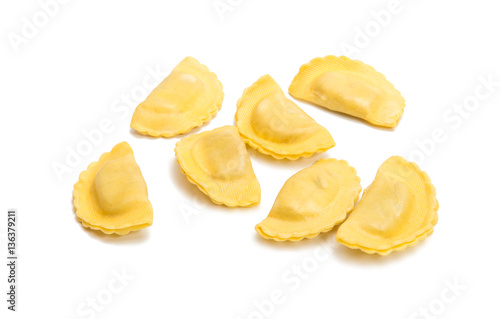 italian Ravioli pasta isolated