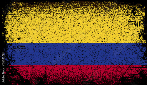 colombia Grunge flag