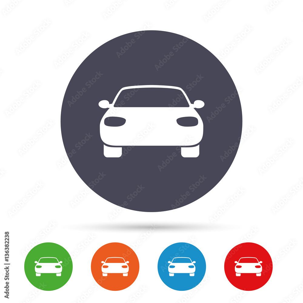 Car sign icon. Delivery transport symbol. Car sign icon. Delivery transport symbol.