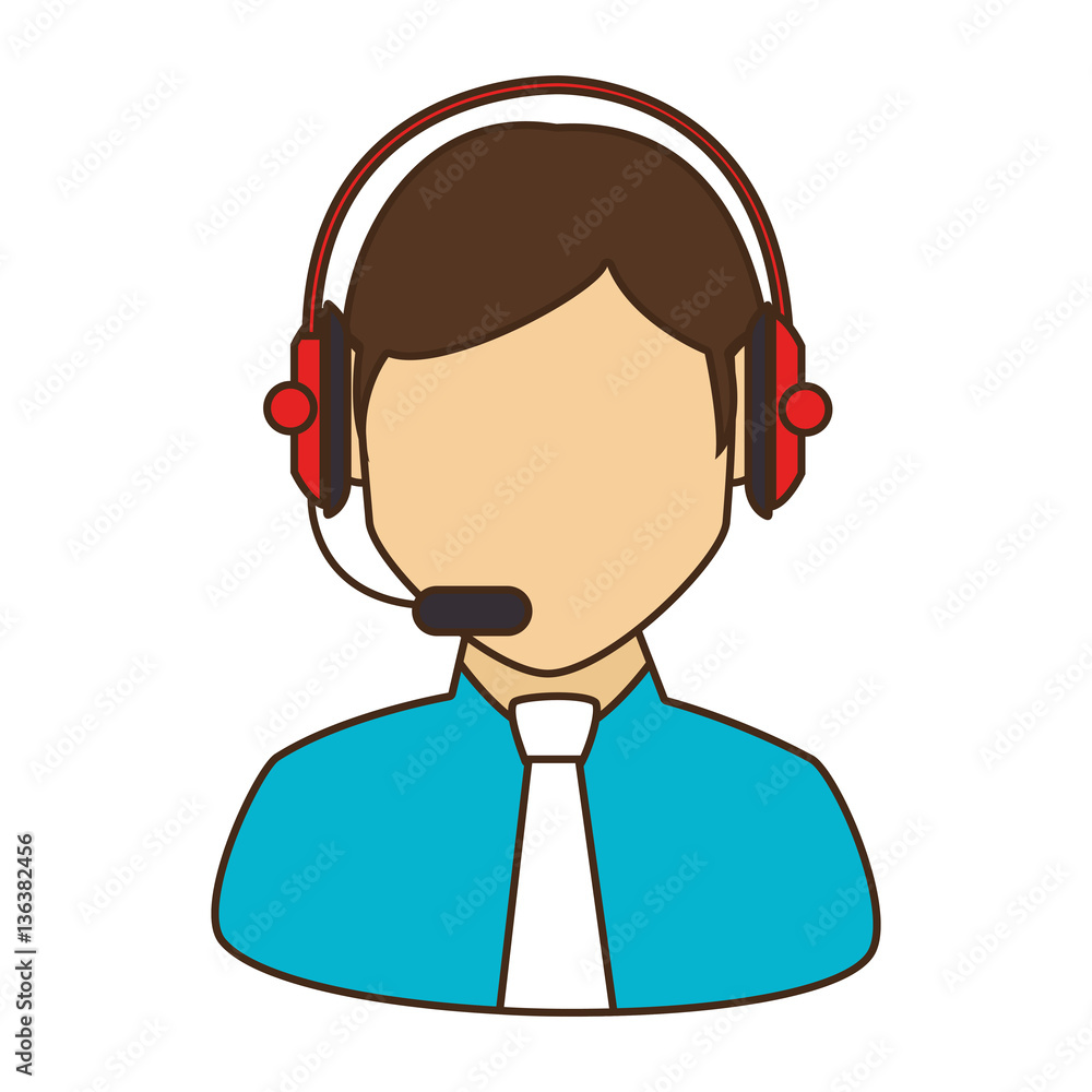 call center agent character vector illustration design call center agent character vector illustration design