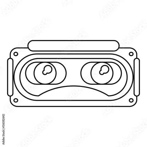 goggles 3d simulation entertaiment thin line vector illustration eps 10