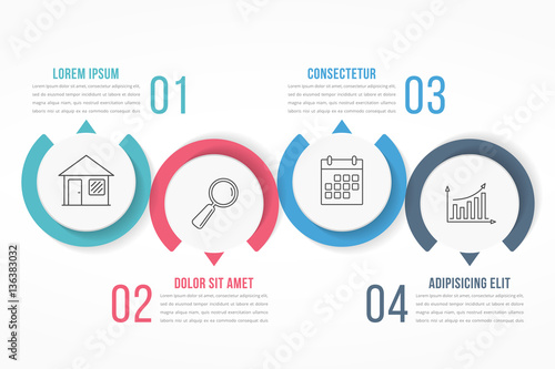 Four Steps Infographics