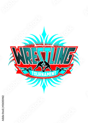 wrestling vector logo sport