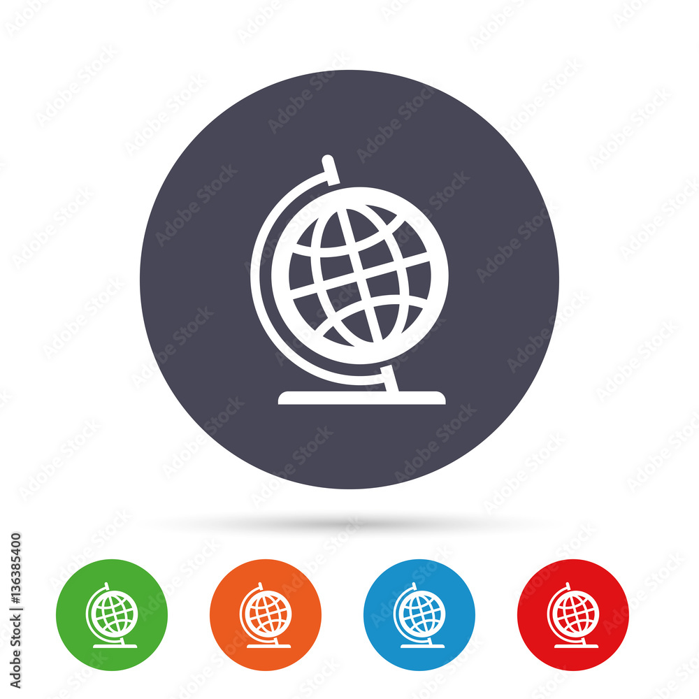 Globe sign icon. Geography symbol. Globe sign icon. Geography symbol.