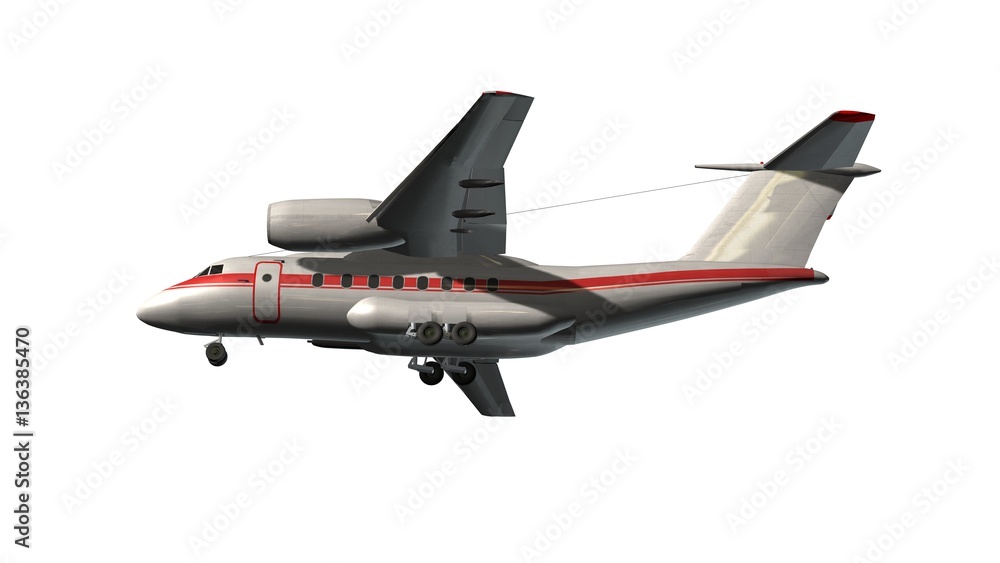 Airplane - private Jet isolated on white 