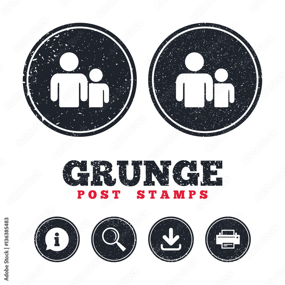 Fototapeta premium Group of people sign icon. Share symbol.