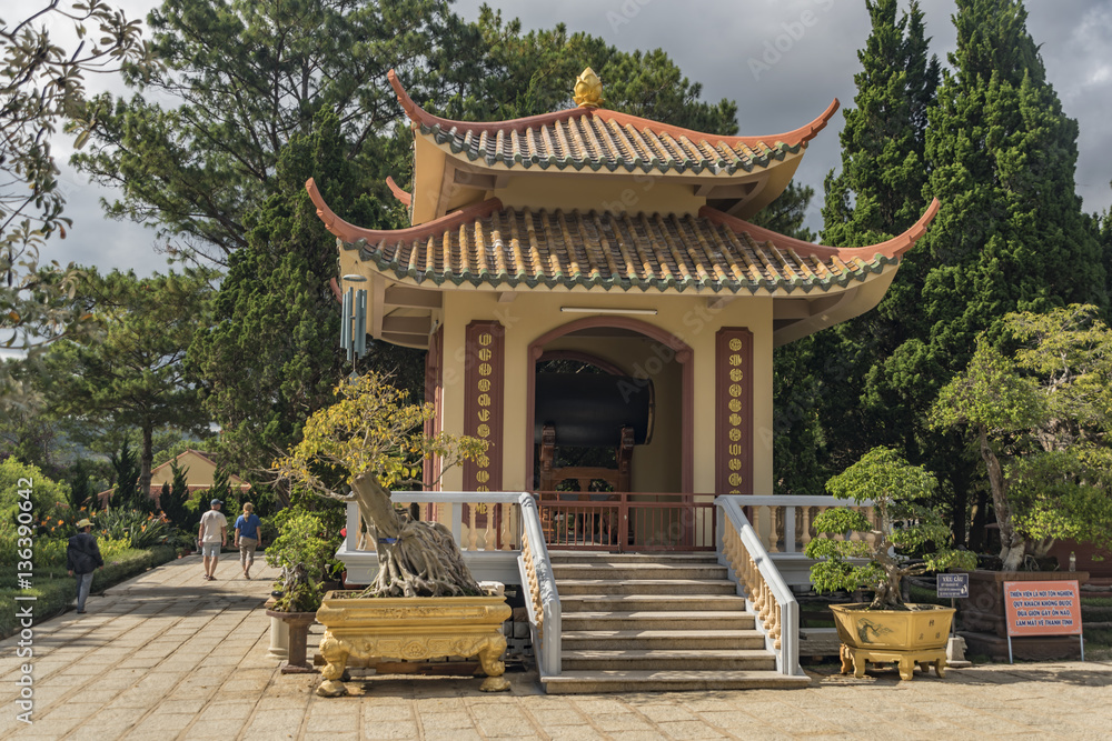 Temple near cable car in Da Lat town Temple near cable car in Da Lat town