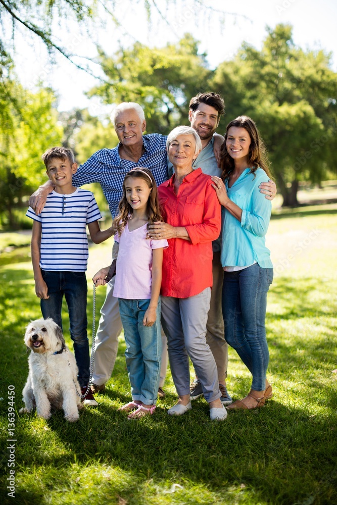 Happy family enjoying in park Happy family enjoying in park