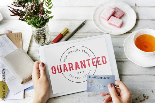 Guaranteed Advertising Approved Assurance Concept photo