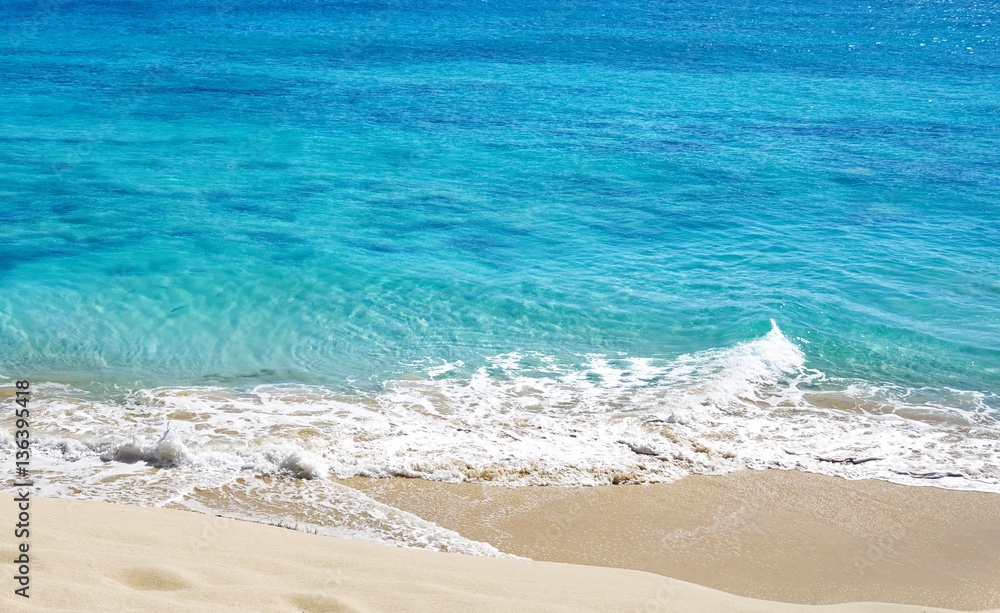 Obraz premium Ocean surface waves panoramic view