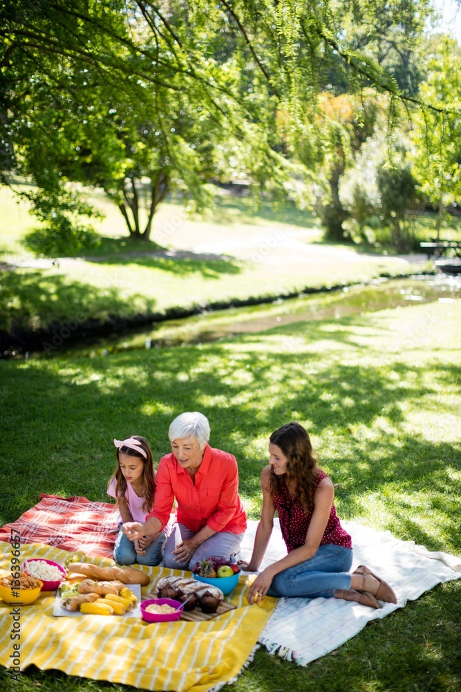 Happy family enjoying in park