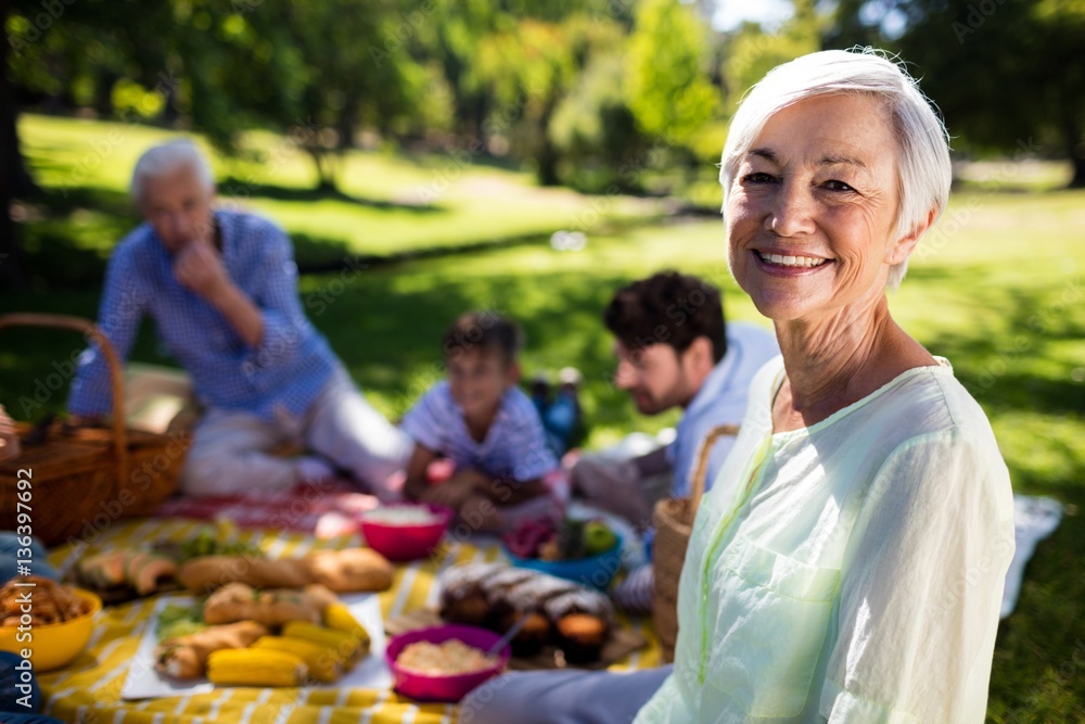 Happy family enjoying in park