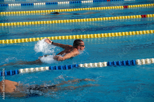 Swimmer in the swimming pool