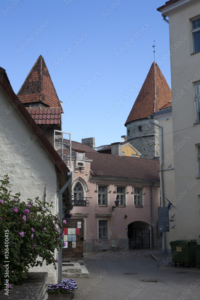 Buildings and streets of old Tallinn