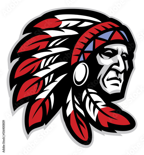 chief mascot head