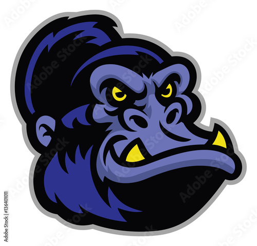 gorilla cartoon head