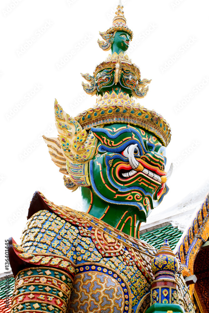 Zoom in to Giant in daylight at Wat Arun, Thailand Zoom in to Giant in daylight at Wat Arun, Thailand