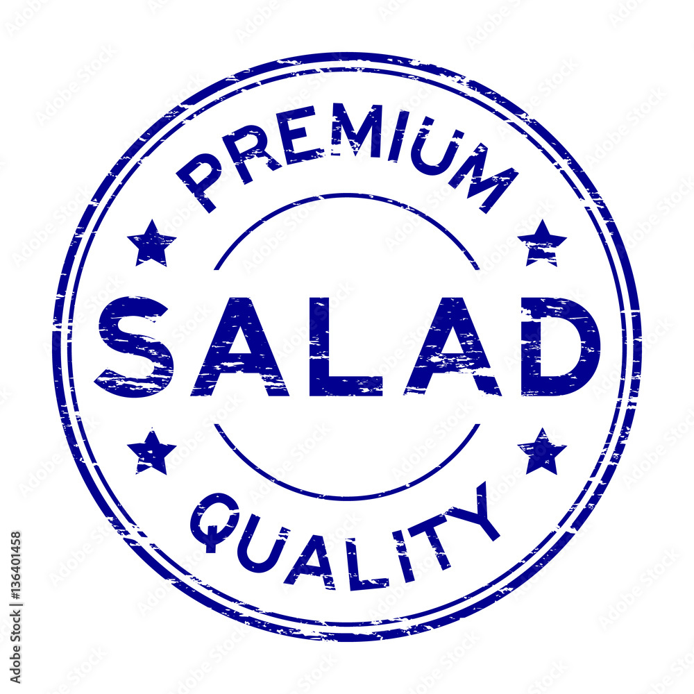 Grunge blue premium quality salad round rubber stamp Grunge blue premium quality salad round rubber stamp