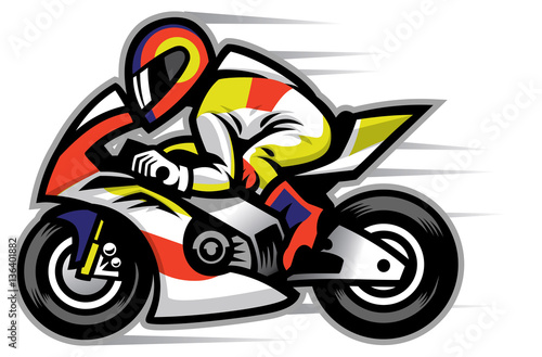 motorcycle race mascot