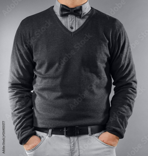 Closeup of man in stylish c...