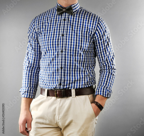 Closeup of man in stylish c...