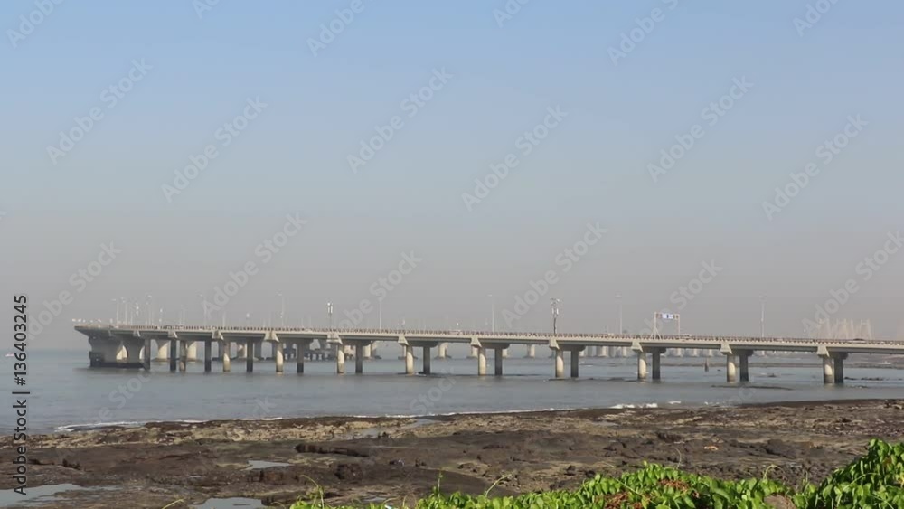 Bandra-Worli Sea Link, eight lane cable-stayed bridge that links regions of Bandra and Worli, western suburbs of Mumbai Bandra-Worli Sea Link, eight lane cable-stayed bridge that links regions of Bandra and Worli, western suburbs of Mumbai
