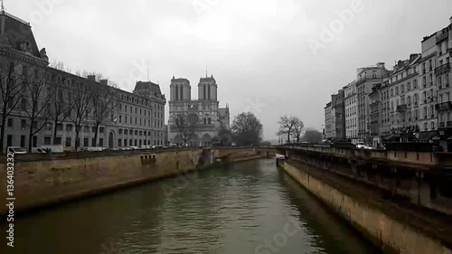 Cinemagraph Notre Dame cathedral Paris