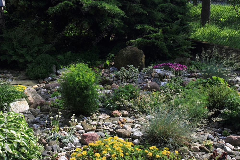 Fototapeta premium green spring flower garden