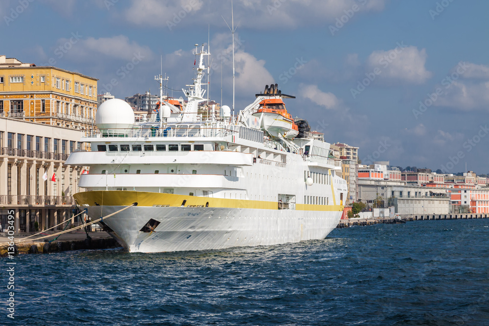 Ocean liner on Bosphorus port , Istanbul, Turkey. Ocean liner on Bosphorus port , Istanbul, Turkey.
