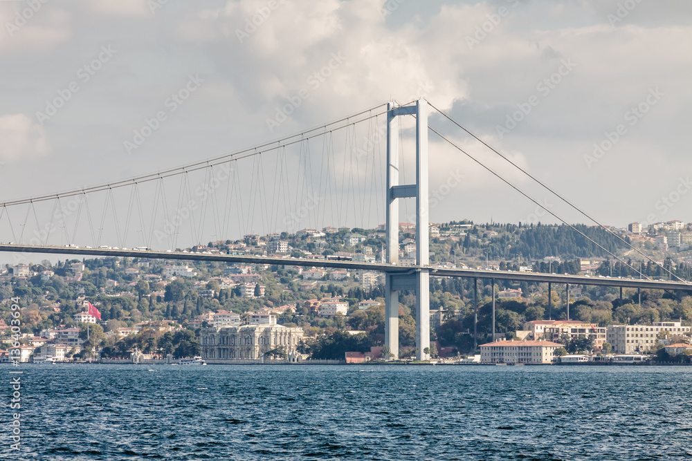 The Bosphorus Bridge connecting Europe and Asia, Istanbul, Turkey. The Bosphorus Bridge connecting Europe and Asia, Istanbul, Turkey.