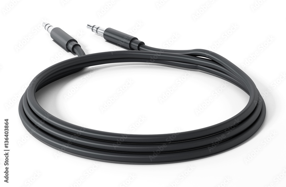 Instrument cable isolated on white background Instrument cable isolated on white background