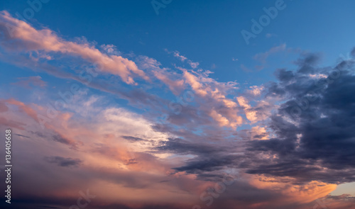 Dramatic sunset sky with clouds. © Vladimir Arndt