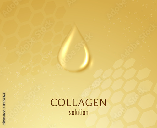 Collagen drop vector background. EPS10