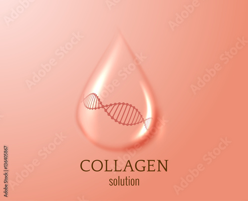 Collagen drop vector background. EPS10