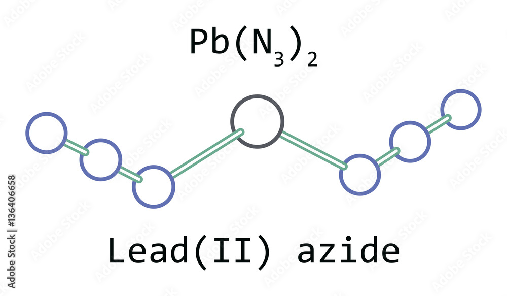 molecule Lead azide PbN6 Stock Vector Adobe Stock