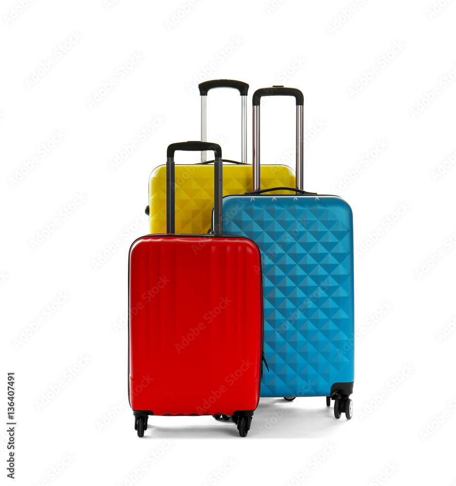 Suitcases isolated on white Suitcases isolated on white