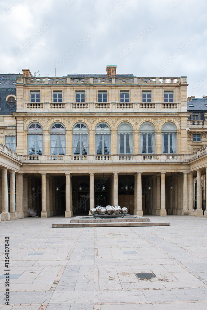 Paris, place of Palais-Royal, in winter