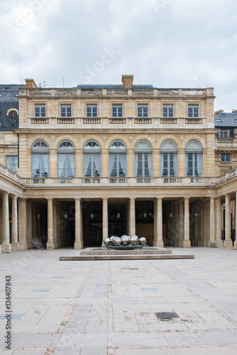 Paris  place of Palais-Royal  in winter