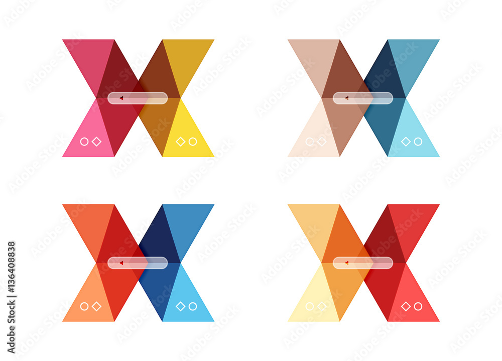 Vector infographic templates set Vector infographic templates set