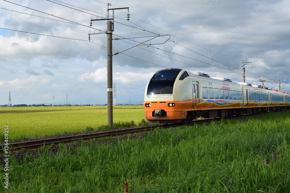 Naklejka premium 走行中の電車