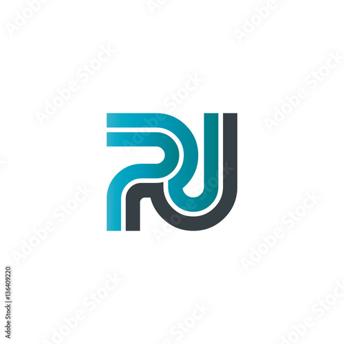 Initial Letter PU PJ Linked Design Logo